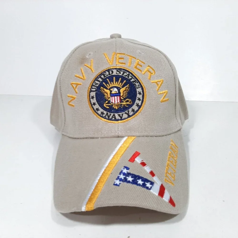 US Navy Veteran Black Ball Cap Baseball Cap One Si
